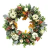 Decoratieve bloemen 2023 Thanksgiving krans kerstdecoratie Garland raam