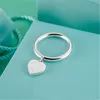 Gümüş tasarımcılar ring lüksler çift Yahudi moda erkek ve kadın klasik mektup elmas yüzük t marka koleksiyonu kalp aşk evlilik yıldönümü engagemnt hediye