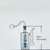 Mini b￩cher bong tasse bulle d'eau bongs bongs ￩pais tuyaux en verre gr￩ement du narguil￩ avec 10 mm 4 pouces