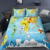 Sängkläder sätter fanaijia 3d retro karta sängkläder queen size world dvs täckning vinter säng kung tröstare 221129