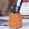 Storage Bottles Pencil Holder Stationery Rattan Bucket Dinner Knives Forks Tableware Box Home Baskets Desk Organizer