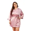 Женская одежда для сна Большой размер 3xl Женский халат свадебная свадебная подарка ночная рубашка Lake Kimono Bathrobe Houn