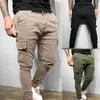 Men's Pants Cargo Solid Color Tight Ankle All Match Pencil Autumn For Daily Wear