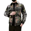 Giacche da uomo Inverno di alta qualità Jacquard Moda Pu Splicing Bomber Casual Social Streetwear Cappotto Jaqueta Masculina 221129
