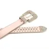 2022 Designer Belt Bb Simon Inlaid Rhinestone Women's Fine Belt Rivet Alloy Pin Buckle Personality Hip Hop Punk Sweet Cool Fashion