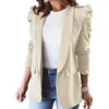 Costumes pour femmes mode moderne couleur unie revers bureau costume veste dames Blazer coupe-vent tempérament