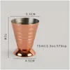 Bar Tools 304 Magic Measure Cup Tools With 3 Kinds Of Graduated Glass Stainless Steel Ounces Measuring Bottle Bar Creative Wine Scal Dhakq