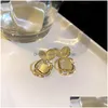 Bengelen kroonluchter vintage mode vierkant opaal diamant oorbellen voor vrouwen Koreaans bengelen oorbel accessoires verjaardagsfeestje dagelijks we dh0fq