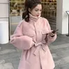 Meninas de peles m meninas outono inverno coreano moda falsa casual casual jaqueta solta damas grossas de roupas quentes e elegantes sobretocas elegantes