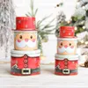 Storage Bottles Xmas Decor Christmas Supplies Candy Box With Three Layers Gift Craft Iron Tin Mailbox