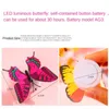 Christmas Decorations 8piecesset 3D Stereoscopic Refrigerator Stickers LED Glow Light Colorful Butterfly Room Living Room Decoration Fashion E0632 221129