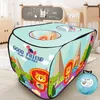 Cartoon Bus Indoor Tents 29.5x28.3x44.9 inch Kinderen Outdoor Playhouse 75x72x114cm Automatisch Play Tent Waterdichte doek Kindermeubilair door Air A12