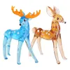 Figurines décoratives Tooart Sculpture de cerf verre art à la main