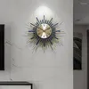 Relógios de parede criativo relógio grande relógio moderno sala de estar silenciosa quartzo de luxo no escritório nórdico Horloge Murale Home decoration 60