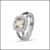 Pierścienie pasmowe pierścienie drutowe pryzmatyczne czarne damskie moda sier platowane mikro diamenty modne styl wszechstronny dostawa DHGA260R