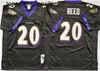 Vintage Football Jersey Sean #26 Taylor Ed #20 Reed Ray #52 Lewis Men's All Stitched White Black Green Orange Purple Jerseys