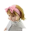 Opaski na głowę 38 Kolory INS Baby Girl Ruffles Big Bow Headbands Plain Nylon Bowknot Fairbands HEADWEAR DZIECKO URODZINY TRUBAN DHFZE