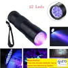 LED UV Flashlight 400nm 21LEDs Ultra Violet Mini Torch Scorpion Pet Urine Stains Detector Use Battery Detection Ultraviolet Light