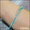 Bracciale in pietra regalite naturale intero con perline 4mm mini gemma diaspro blu protezione energetica Nce gioielli goccia consegna bracciale Dhgarden Dhz0H