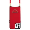 Varumärke P Triangle PU -läder Mobiltelefonfodral Lämplig för iPhone14 Skydd Messenger Bag iPhone 13 Pro Max Mobiltelefon Ladder Wallet