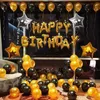 Noel Süslemeleri 60 PCS Gold Siyah Balonlar Mutlu Yıllar Partisi Dekorasyonları Erkek Erkek Kadın 10th 12th 13th 15th 18 25 30th 40 50 60 75. Yaş 221128