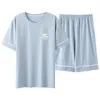 Abbigliamento da uomo Shorts cortometri a maniche corte tops set di pigiama set da uomo Summer morbido modalità modalità abita
