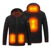 Hommes vers le bas Parkas hiver veste chauffante hommes dames USB contrôle unique intelligent coton vêtements température constante à capuche 221129