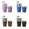 10 unids/set taza desechable colorida 250 ml bebidas de fiesta copas de vino jardín de infantes DIY taza de papel hecha a mano hogar cocina taza de café BH8039 TYJ