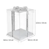 Emballage cadeau Boîtes à gâteaux Boîtes Clear Tall Conteneurs Transparent Transporteur Para Anniversaire avec des bases de cupcakes de dessert Boulangerie Pâtisserie