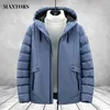 Jaquetas masculinas Mens Inverno Com Capuz Engrossar Manga Longa Homem Quente Roupas Casuais Windbreaker Masculino Outerwear Sobretudos 4XL 221129