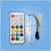 Controladores RGB 524V LED Pixel Controller 21 Keys Mini Dimmer 3pin para WS2812B WS2811 Luzes de entrega do modo de luz de tira Droga Luzes de entrega DHGQD