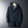 Mens Down Parkas tjock Parka -kappa överdimensionerad 6xl 7xl 8xl märke Keep Warm Winter Black Blue Red Padded Jacket 221129