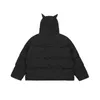 Mens Down Parkas Hip Hop Little Devil High Street Outwear Streetwear Harajuku Cotton Fashion Jackets Y2K Skull Coats Winter 221128