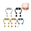 Neusringen studs magnetische nep piercing neu ring legering legering septum ringen voor mannen vrouwen sieraden geschenken drop levering body dhr8o