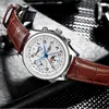 Wristwatches Top Brand Automatic Watch Luxury Men's Mechanical Dress 40mm Stainless Steel Moon Phase Water Resistant 2022