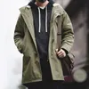 Mens Down Parkas Maden Thick Hooded M51 Fishtail Cotton Coat Plus Velvet Parka Jacket Army Green Windbreaker Winter Autumn Men Trench 221129