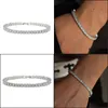 Charm Bracelets Luxury Fashion Sqaure Cz Paved Tennis Bracelet Bangle For Men Hip Hop Jewelry Iced Out S Chain Drop Delivery Dhgarden Dhyez