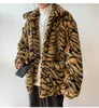 Mode männer pluz Jacke Designer Luxus Leopard Mantel Winter reißverschluss Dickes Fell Outwear Strickjacke Casual Lose Warme mantel Kleidung