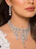 ネックレスイヤリングセットHibride Fashion Cubic Zirconia 2PCS Earring Wedding Accessories Bride Jewelry Collares de Moda 2022 N-1293