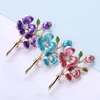 Brooches Retro Colors Plum Pin Alloy Collar Flower Brooch Woman Mother Day Gift