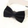 Yay bağları Moda düz renkli ekose bowknot erkek siyah mavi kırmızı kelebek kravat düğün damat partisi bowtie kravat hediye kutusu