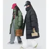 Damskie puch Parkas Kobiety zielona średnia długość kurtki stojak kołnierzyka Fash Mash Windproof Grusten Duck Down Feather Puffer Winter Emewear 221128