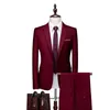 Мужские костюмы Blazers 2 Piece Set Pants Classic Business Gentleman Formal Groom Wedding Dress Plus Высококачественное 6xl 221128