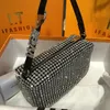 New Model 2022 Evening Bags Decision and Information Rhinestone Women's High-grade Leather Chain Studded with Diamonds Under The Armpit Handbag