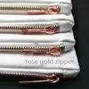 Solid Canvas Cosmetic Bag Bridesmaid Makeup Bag Light Weight Rose Gold dragkedja Handväska Ja036
