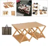 キャンプ家具折りたたみ固体木材テーブルキャンプポータブル折りたたみ可能な屋外ピクニックケーキロール木製の家