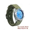 Uhren Bänder 20mm 22 mm Marco Military Green Blau Blau dicke dicke Leinwandgurt Silber Schnalle