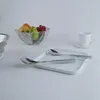أدوات المائدة مجموعات 2pcs ملاعق سلطة الفولاذ المقاوم للصدأ شوكة وملعقة كريستال راينستون التعامل مع عشاء أدوات مائدة الزفاف