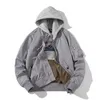 Heren Jacks Winter Hooded Bomber Men Militair Dikke Windscheper Multipocket Air Force Streetwear Baseball Mannelijke jassen 221129