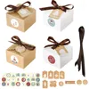 Подарочная упаковка 24Set милая рождественская бумажная коробка Kraft Craft Packaging Magce Bag Boxes stas Diy S Navidad